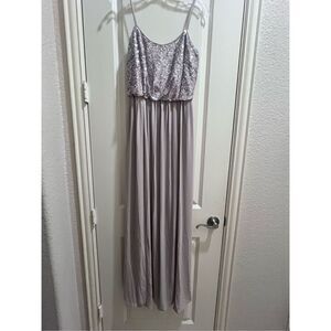 Champagne sequin sleeveless formal gown, sz 4, new with tags prom bridesmaid